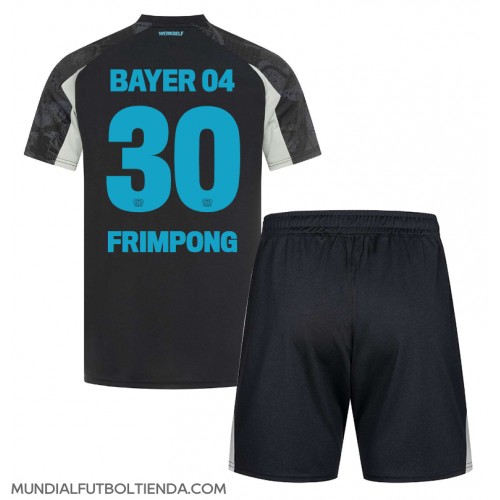 Camiseta Bayer Leverkusen Jeremie Frimpong #30 Tercera Equipación Replica 2024-25 para niños mangas cortas (+ Pantalones cortos)